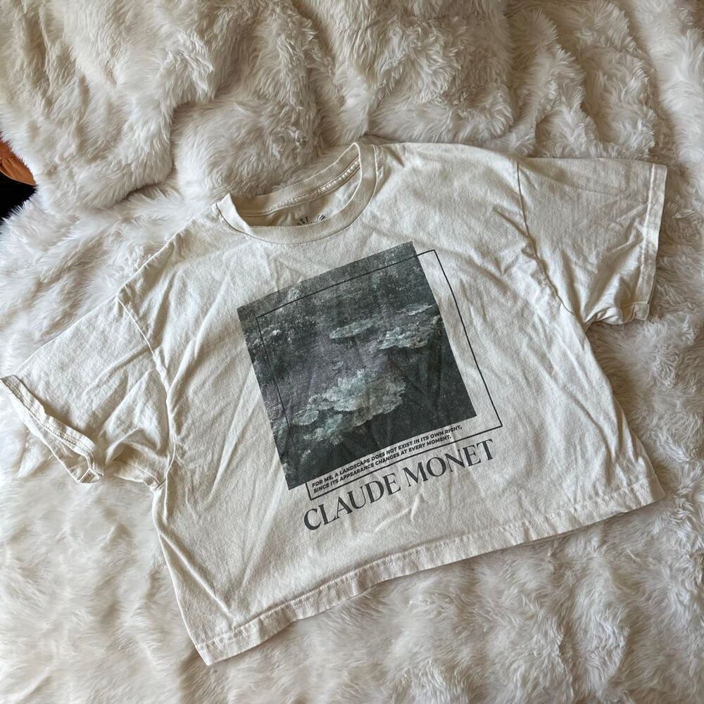 Unbranded Women's White and Cream Cropped T-shirt
